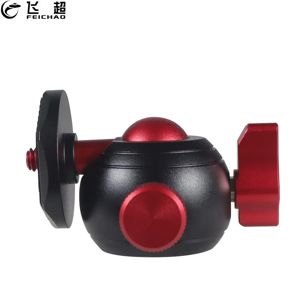 알루미늄 합금 미니 삼각대 볼 헤드 모니터 브래킷 홀더 360 학위 파노라마 1/4 "삼각대 헤드 DSLR 카메라 4kg로드