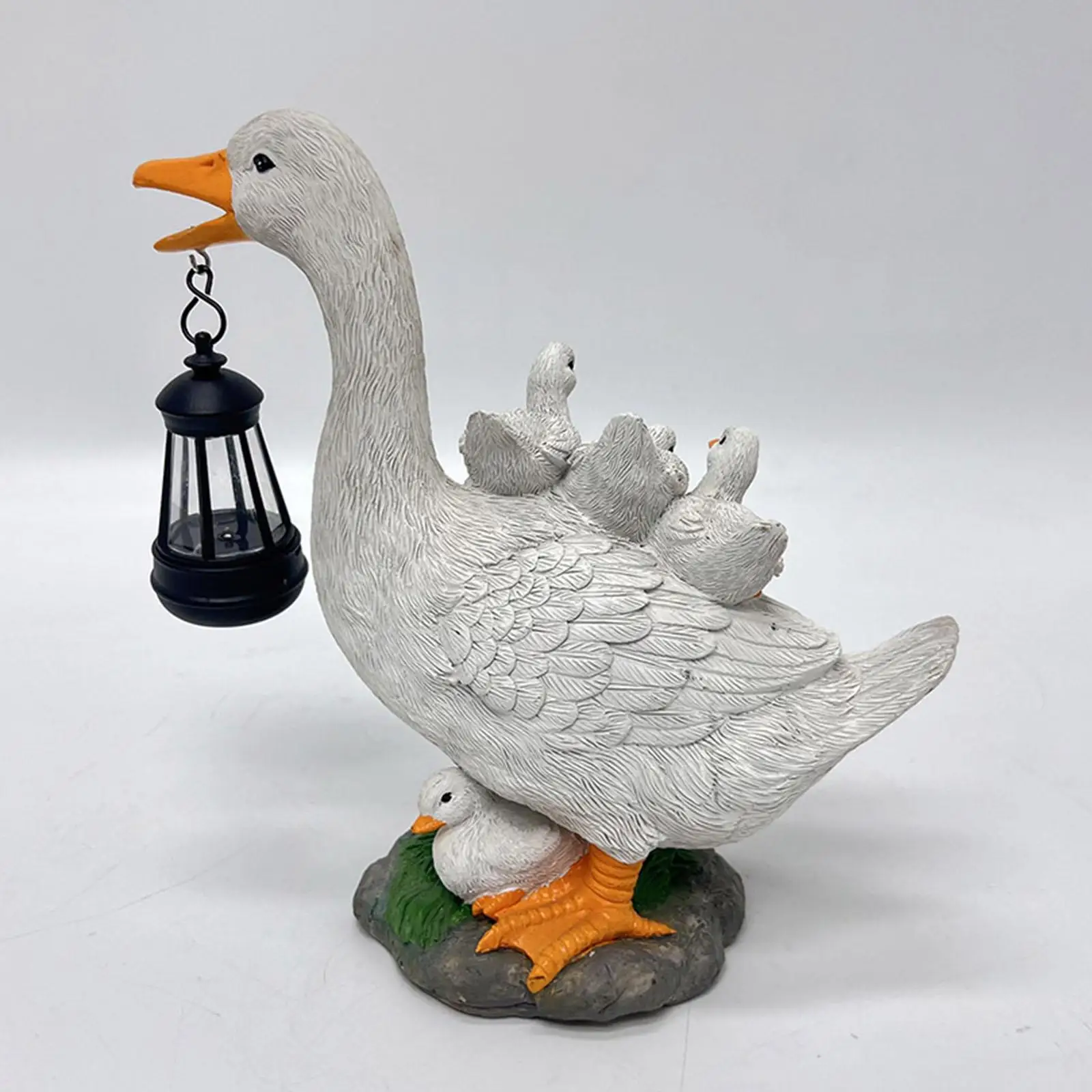 

Садовая статуэтка с солнечным фонарем, скульптура животного, уличный декор, фигурка утки для балкона, газона, двора, ландшафтного дизайна