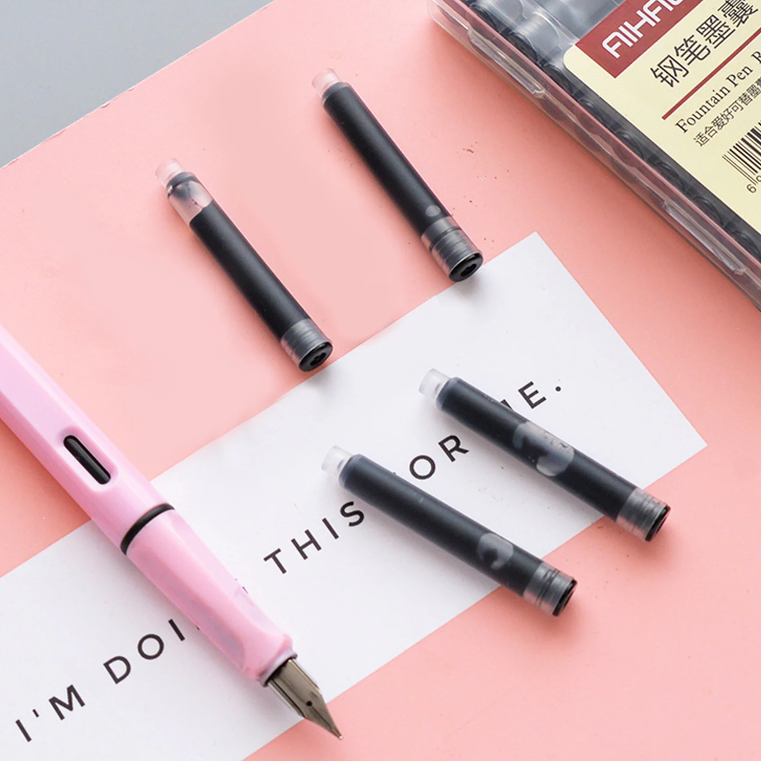 20pcs Universal Erasable เปลี่ยนได้ Fountain ปากกาเติมหมึกตลับหมึกสำหรับ Home โรงเรียนอุปกรณ์สำนักงาน