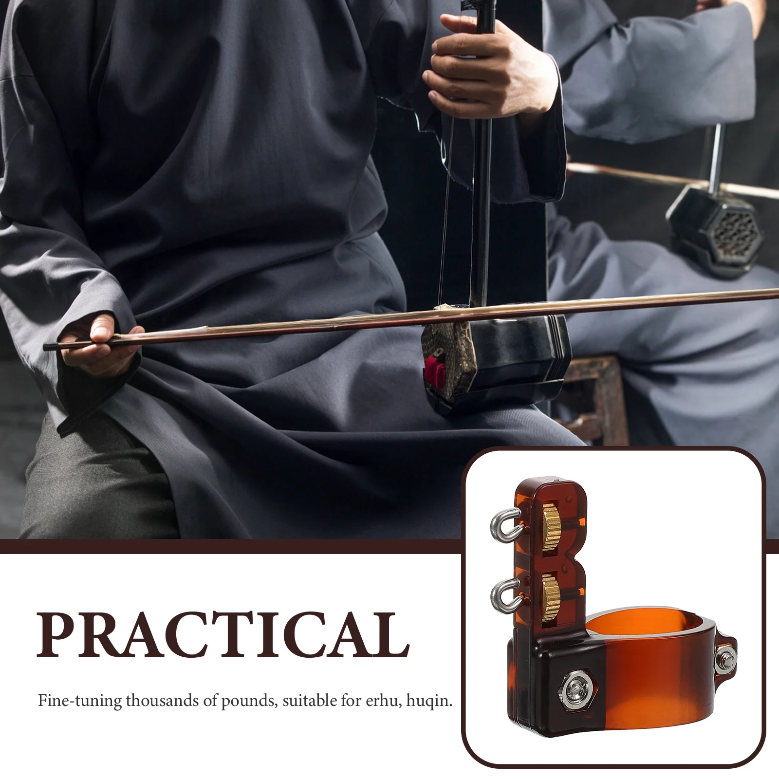 

Erhu Tuner Fine-Tune Erhu Accessory Portable Compact Size Easy Storage Exquisite Craftsmanship Fine Tuner Instrument Parts