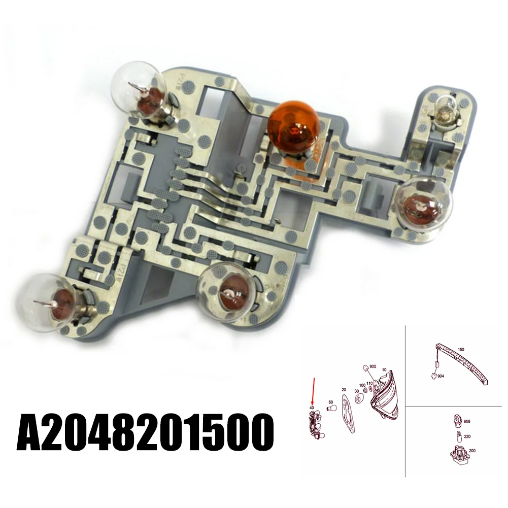 High Quality Holder With Bulb Replacement Installation Wear-resistant A2048201500 ABS Anti-corrosion Easy To Use
