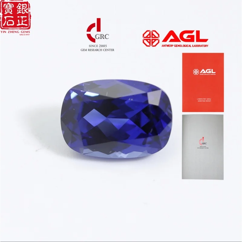 

Искусственно выращенный сапфир YinZheng Cultivate Sapphire Czochralski, огранка «кушон», королевский синий цвет, с сертификатом AGL, для изготовления ювелирных изделий.