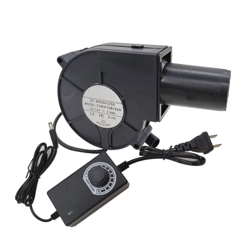 1pcs 9733 Blower Dc 12V 2.7a High Air Volume Turbo Fan 5500-5800 Rpm Middle Pressure Fan Electrical Tools Parts US/EU