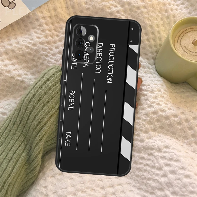 Clapperboard For Samsung Galaxy A52 A52S A32 A12 A22 A72 A21S A50 A70 A71 A51 A33 A73 A53 Cover Case