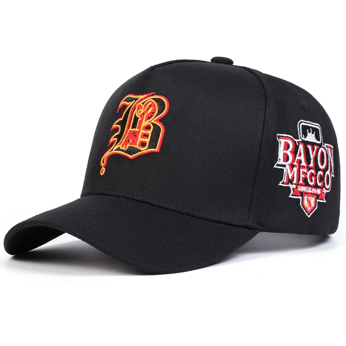 Unisex Gothic Letter B Embroidery Side BAYON MFGCO Baseball Caps Spring and Autumn Outdoor Adjustable Casual Hats Sunscreen Hat