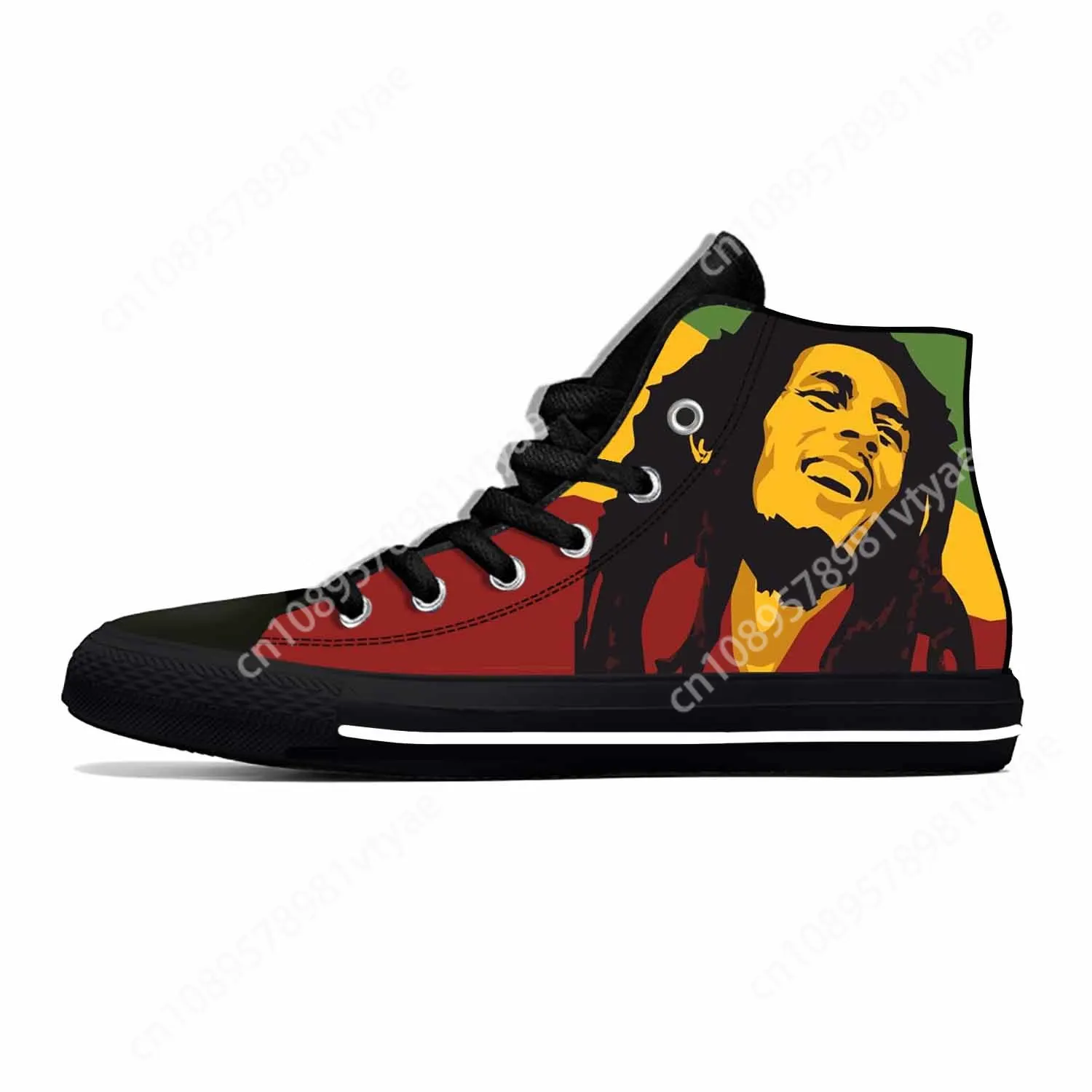 

Legend Bob Marley Reggae Rasta Music Rock Fashion Casual Cloth Shoes High Top Comfortable Breathable 3D Print Men Women Sneakers