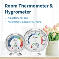 Termometr Higrometr Termo Analogowy Wilgotność Kontrola klimatu w pomieszczeniach Domowe biuro Ogród Restauracja Narzędzie pomiarowe