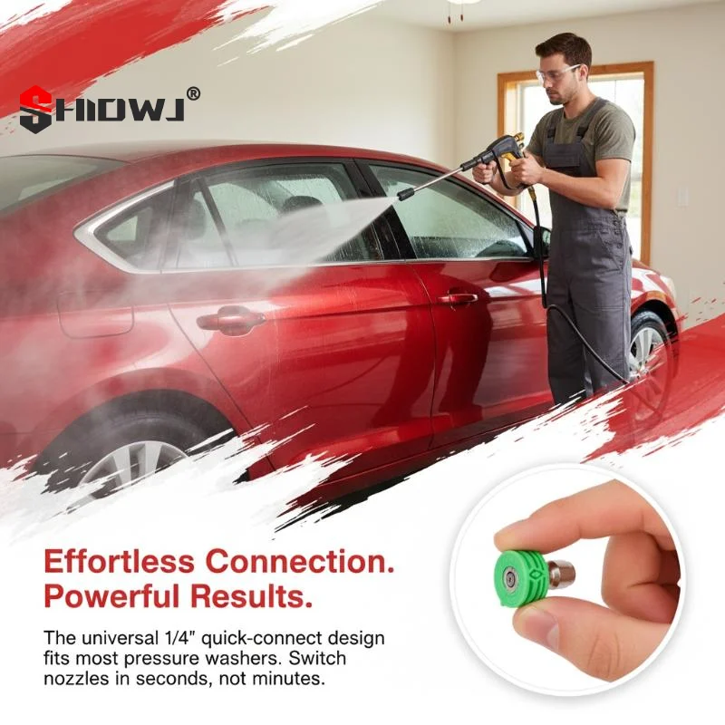 Car Wash Accessories 4-Color High-Pressure Washer Nozzle Quick Connector 1/4in High-Pressure Car Wash  Quick Plug Nozzle