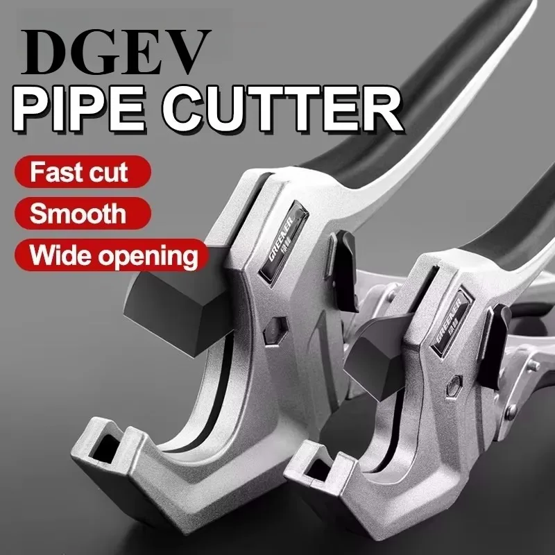 DGEV 33/42mm Ratcheting Pipe Cutter Professional PVC PPR Tube Cutting Tool Quick Scissors Plastic Pipe Cutter Hardware Tool
