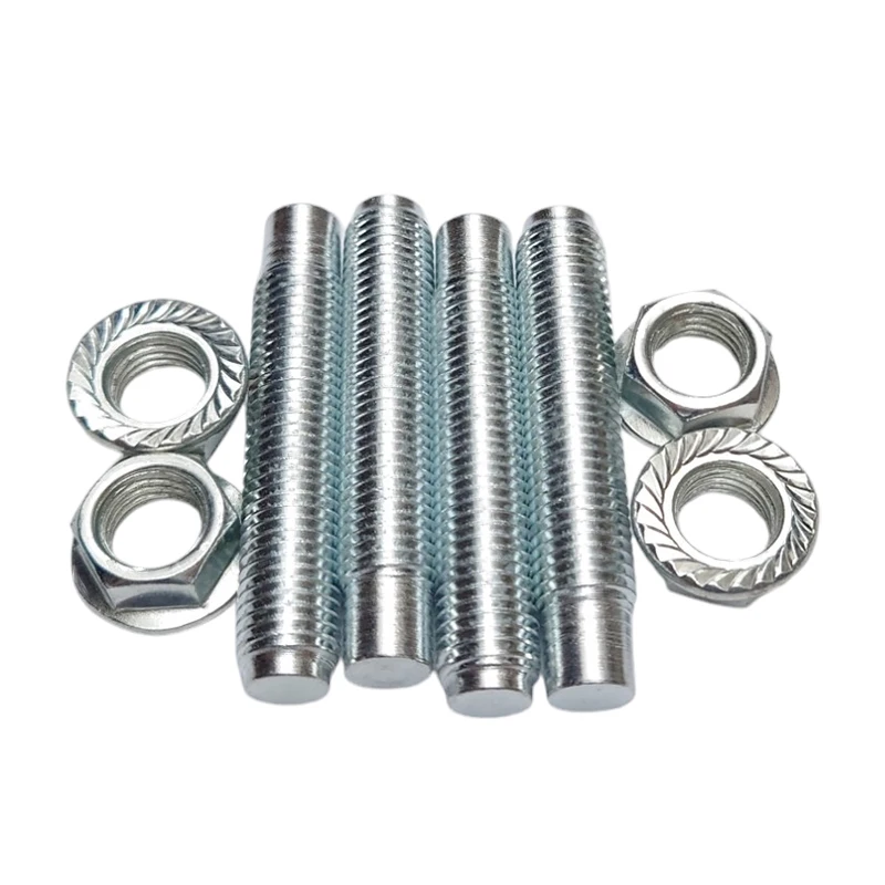 4pcs Intake Manifold Extended Stud Studs Bolt Kit M10-1.25mm x 48mm Compatible with Honda, Compatible with Nissan