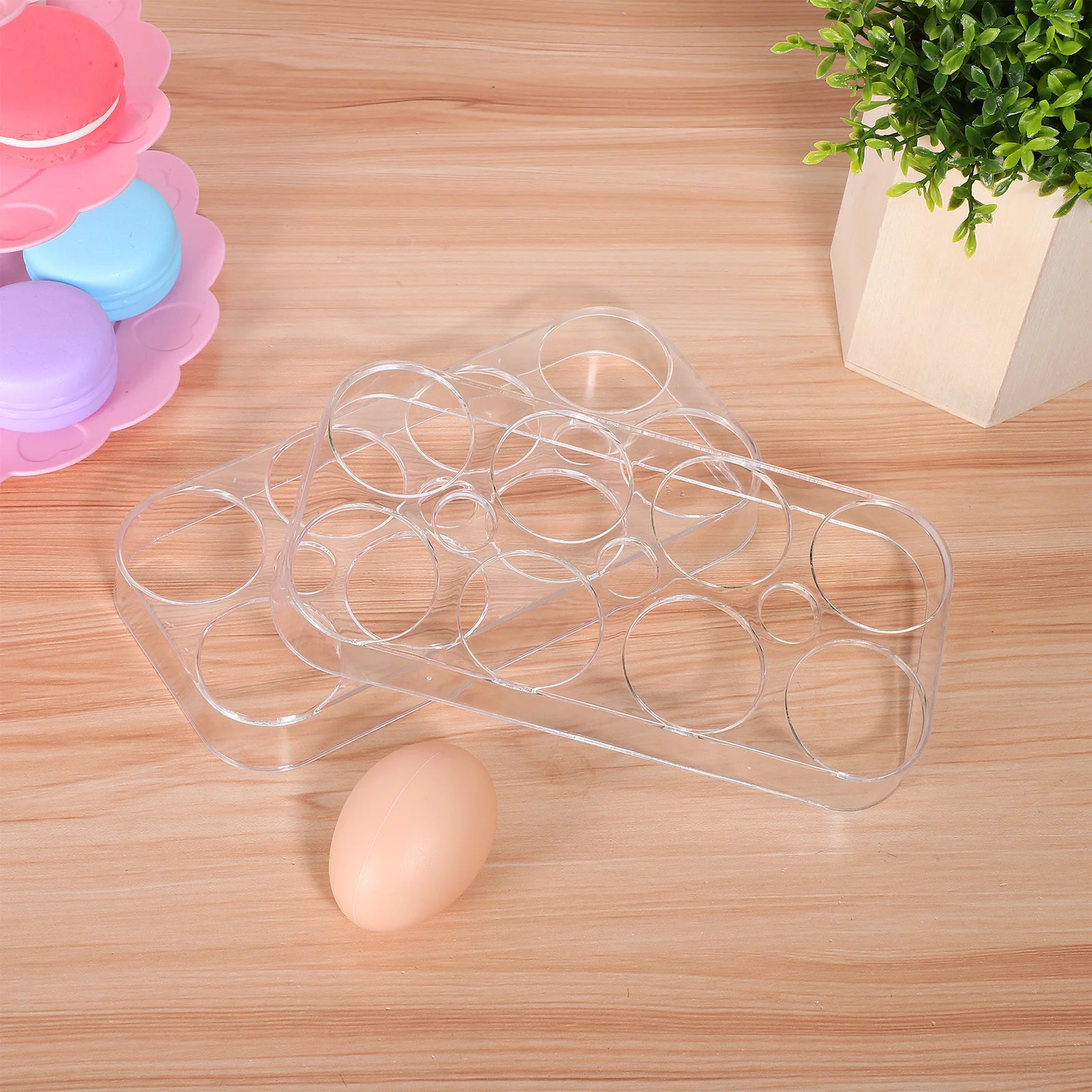 

4 Pcs Egg Trays Plastic Sturdy Reusable Egg Holder Storage Fridge Freezer Picnic Camping Keep Specifications