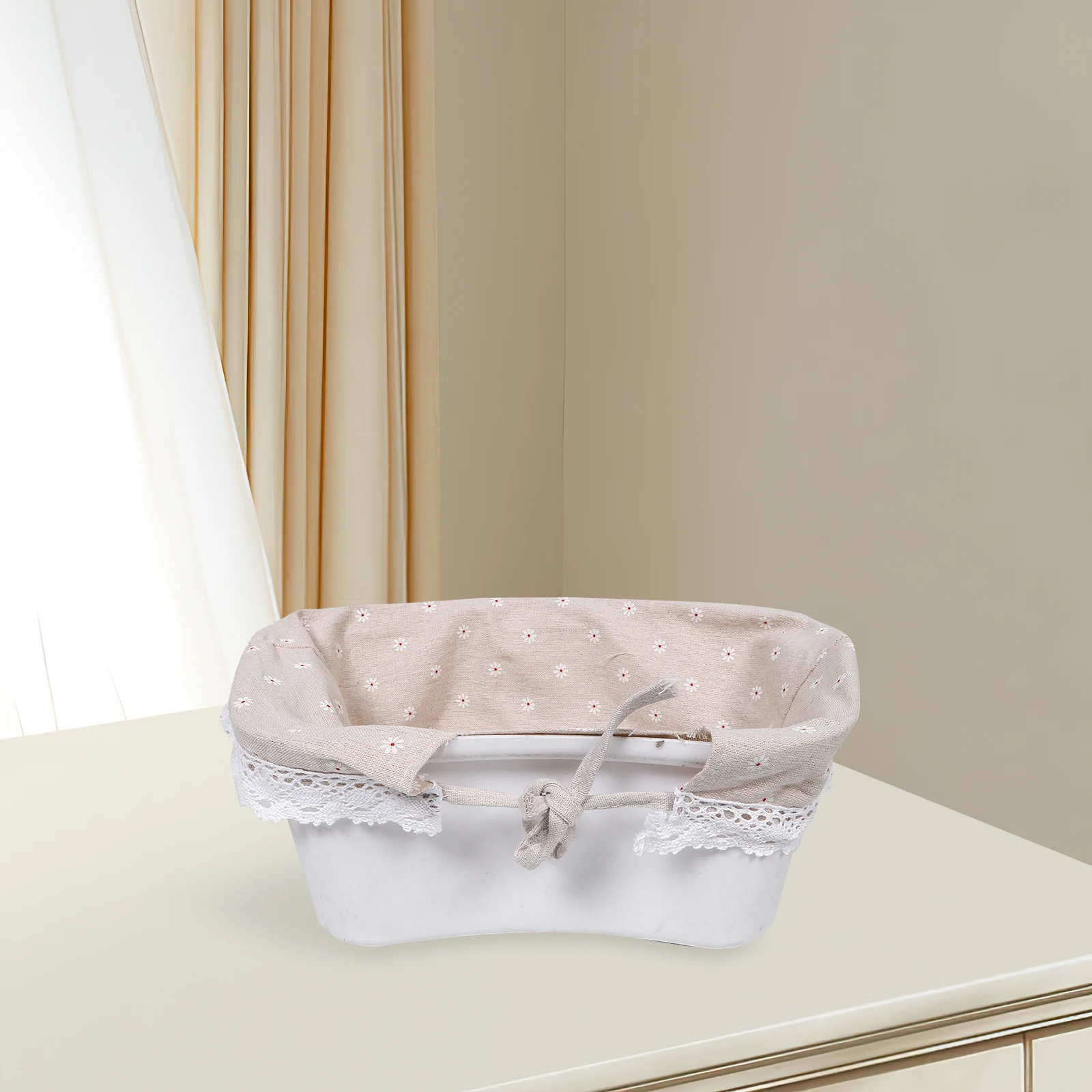 

Washable Reusable Fabric Liner For Wicker Wire Baskets Boho Farmhouse Picnic Basket Cloth Insert Storage Basket Liners