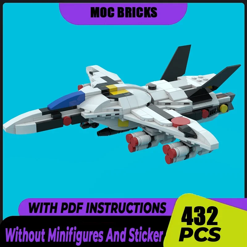 

Military Model Moc Building Blocks Veritech Fighter / VF-1S Valkyrie Model Technology Bricks DIY Assembly Construstion Toys Gift
