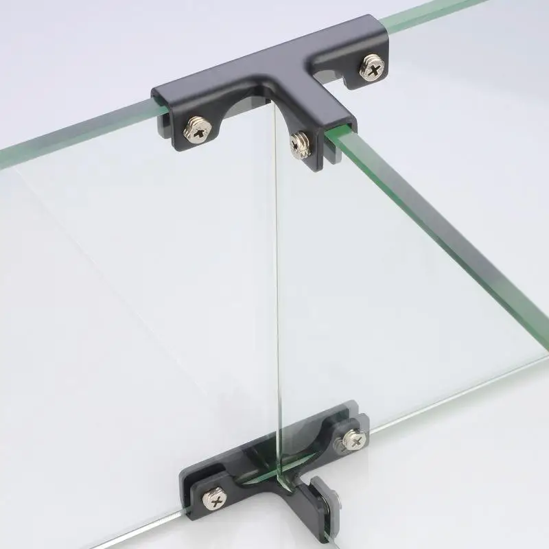 1 PCS New Aluminum Alloy Angle Corner Code Tcross Reinforced Ltype Hardware Glass Clip Tile Fixing Clip