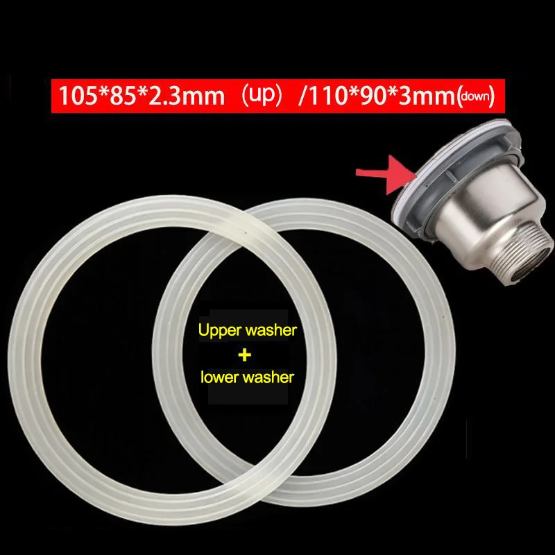 110mm Kitchen Sink Strainer/Drain Assembly – White Silicone Sealing Gasket for Sink Drains
