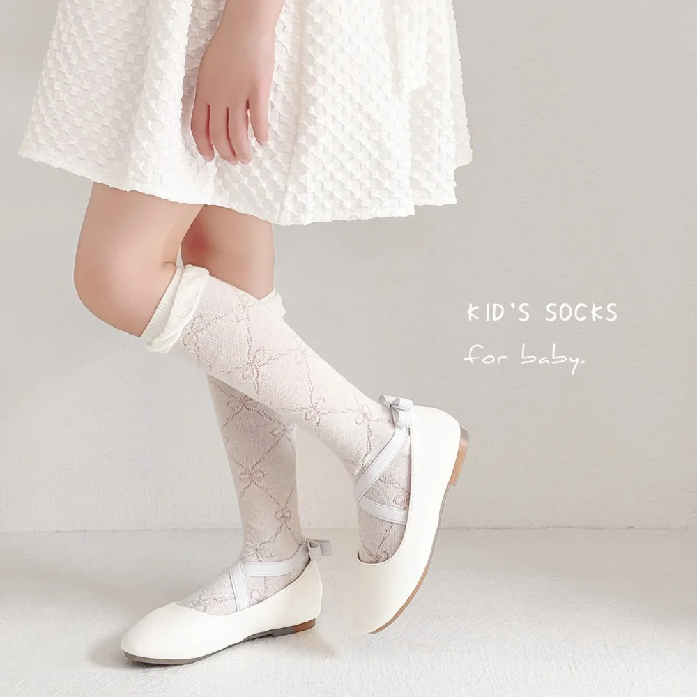 

3 Pairs New Cotton Long Stockings Thin Mosquito Prevention Knee Socks Breathable Mesh Socks for Children