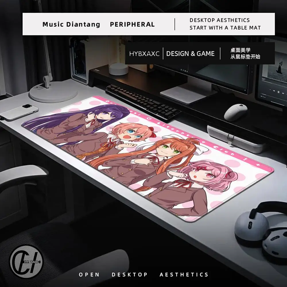 1200x600 DDLC D-Doki L-Literature Mousepad Boy Pad Natural Rubber Gaming mousepad Desk Mat Size