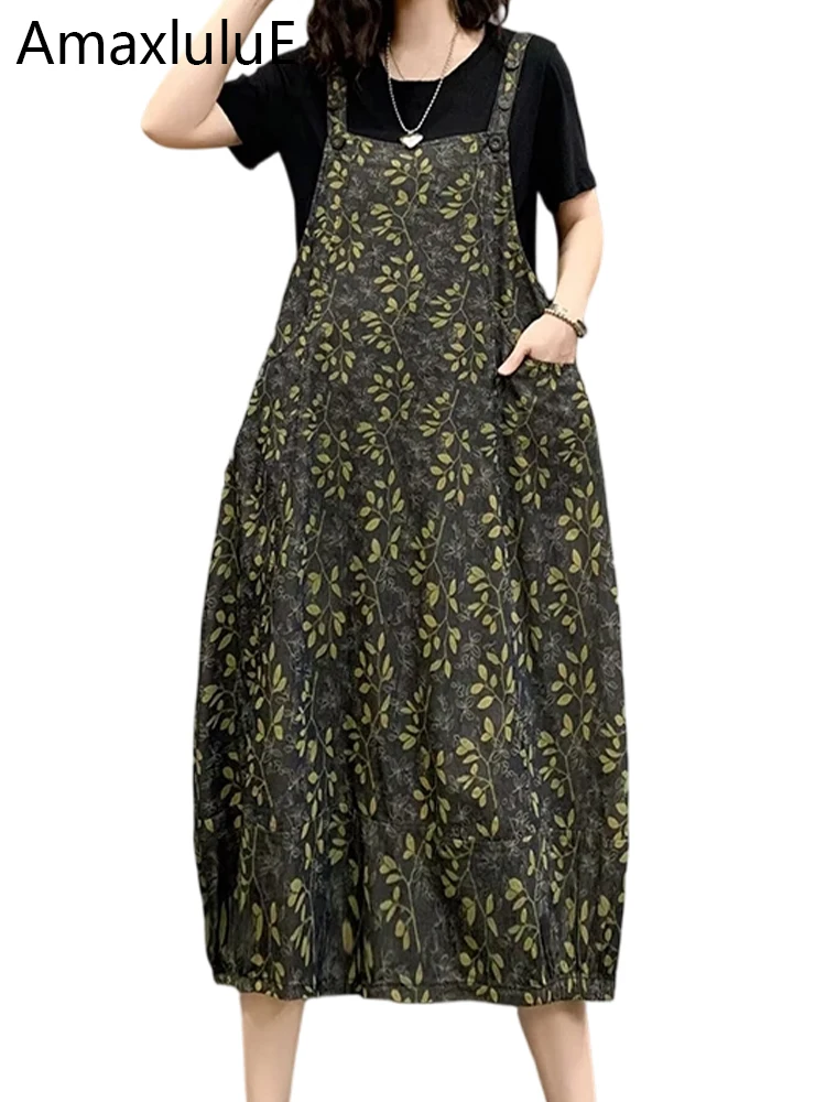 2026 Summer Sleeveless Long Clothes Womens Fashion Printed Loose Dresses Ladies Classic Vintage Elegant Floral Leisure Vestidos