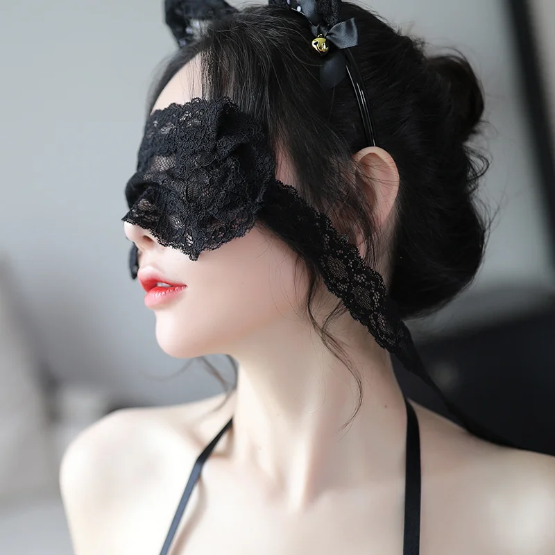 Sexy Lingerie Lace Eye Mask for Women Hollow Out Blindfolded Patch Exotic Apparel Cosplay Costumes Accessories Bandage Eye Cover