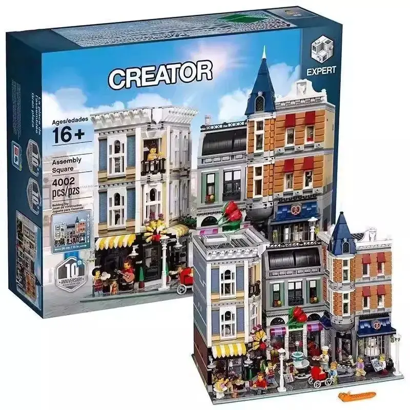 4002 Stück City Center Assembly Square Bausteine, Geburtstagsgeschenk, kompatibel mit 10255, als Weihnachtsgeschenk für einen Freund