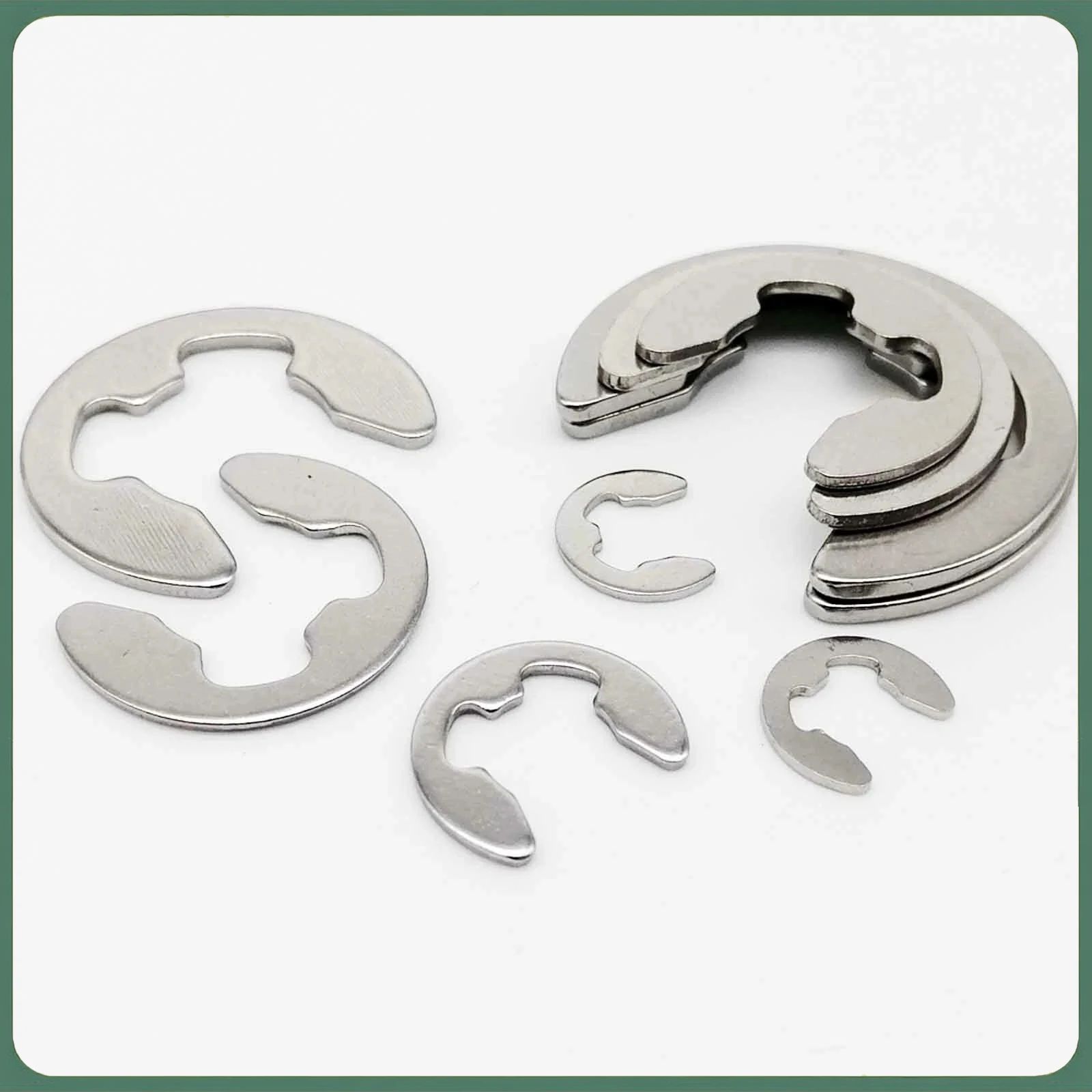 10/ 50/ 100pcs 304 Stainless Steel/ 65# Mn Steel E Clip Circlip Retaining Ring Washer M1.2 M1.5 M2 M3 M3.5 M4 M5 M6 M7 M8 To M15