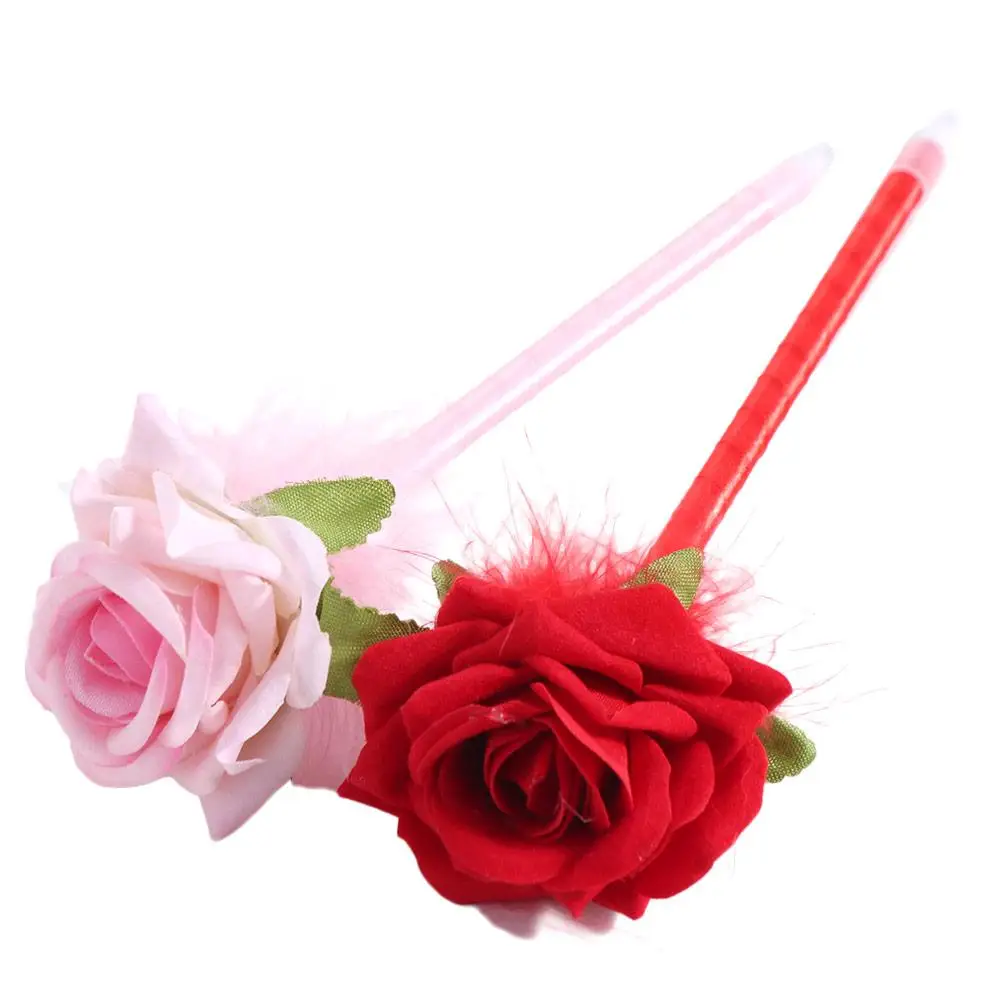 

Best Wishes Rose Flower Ballpoint Pen Teacher's Day Gift Writing Smoothly Neutral Gel Pens Quick-Drying Creative Lovely Pen