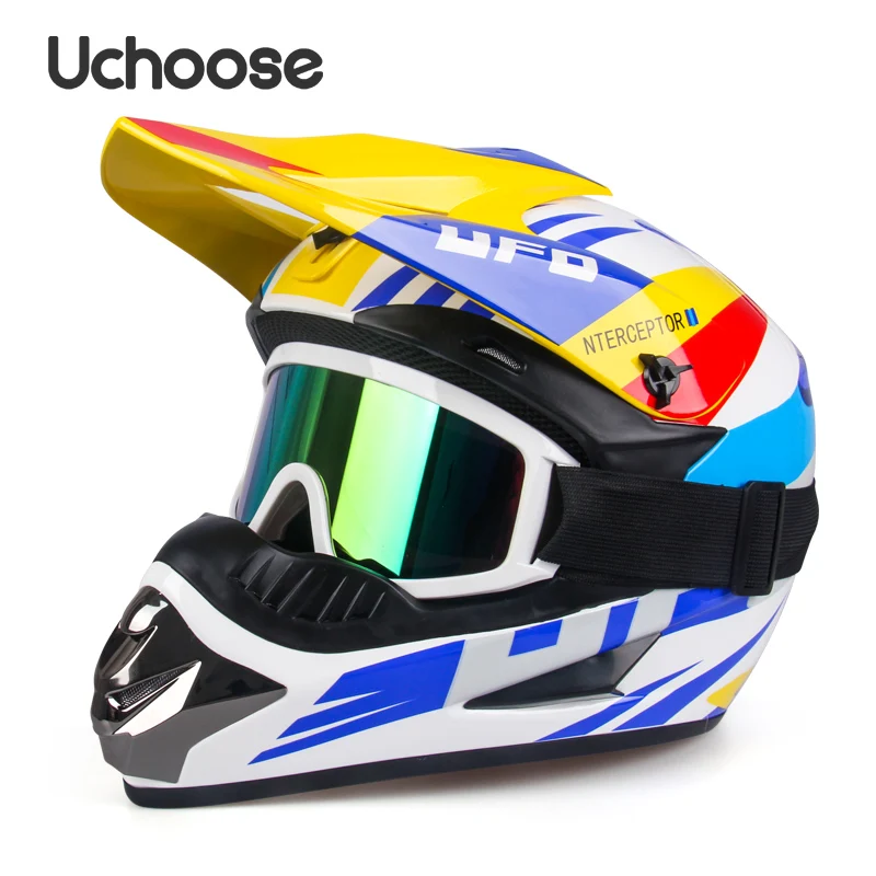 2023 Gratis geschenk beschermende helm motorcross motorfiets moto fiets integraalhelm volwassen vrouwen racen sport off-road scooter ATV