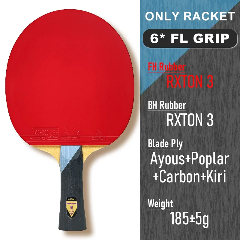 Originele LOKI Tafeltennis Racket Dragon Serie Ping Pong Racket Paddle Bat Professionele 6/7/8/9/10 Sterren voor Alle Niveau Spelers