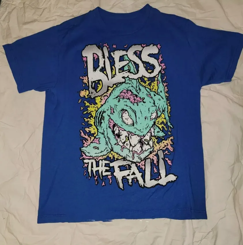 Rare BlessTheFall Band Short Sleeve Cotton Tee S to 5XL T-shirt  royal blue