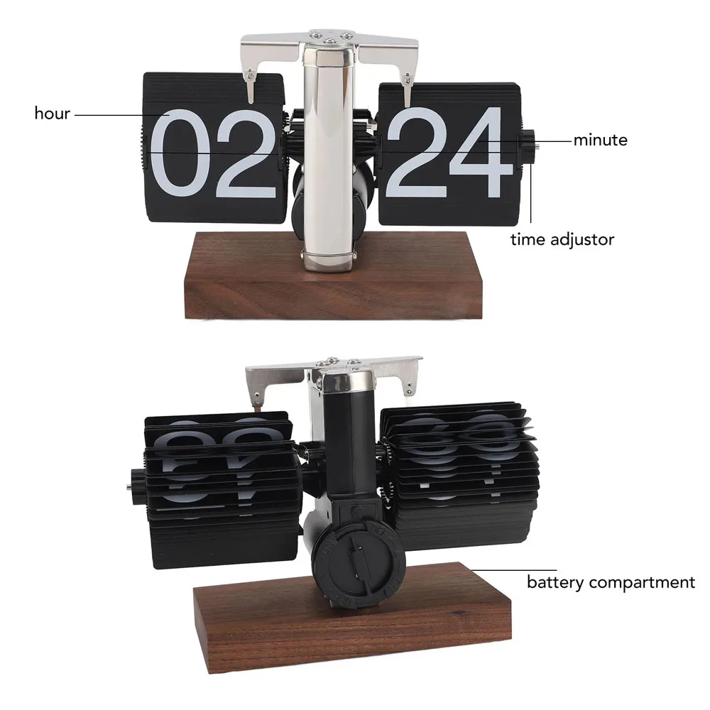 Automatically Page Turning Flipping Clock for Modern Home Office Decoration. Full of Sense of Technology
