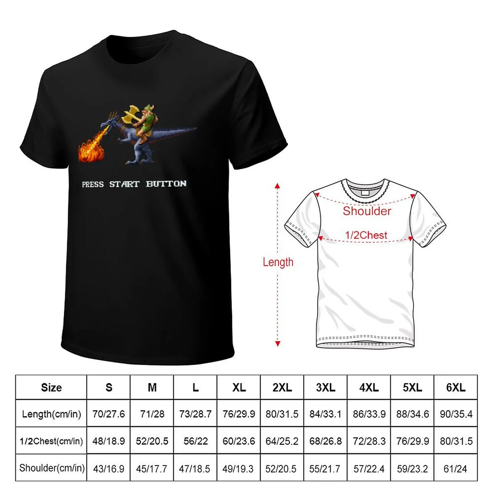 Golden Axe Pixel Style- Retro DOS game fan shirt #2 T-Shirt funny t shirts man T-Shirt