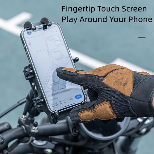 Imagen 2 del producto ROCKBROS Verano Otoño Guantes de moto Guantes de bicicleta transpirables Guantes de pantalla táctil de motocicleta a prueba de golpes Guantes de ciclismo