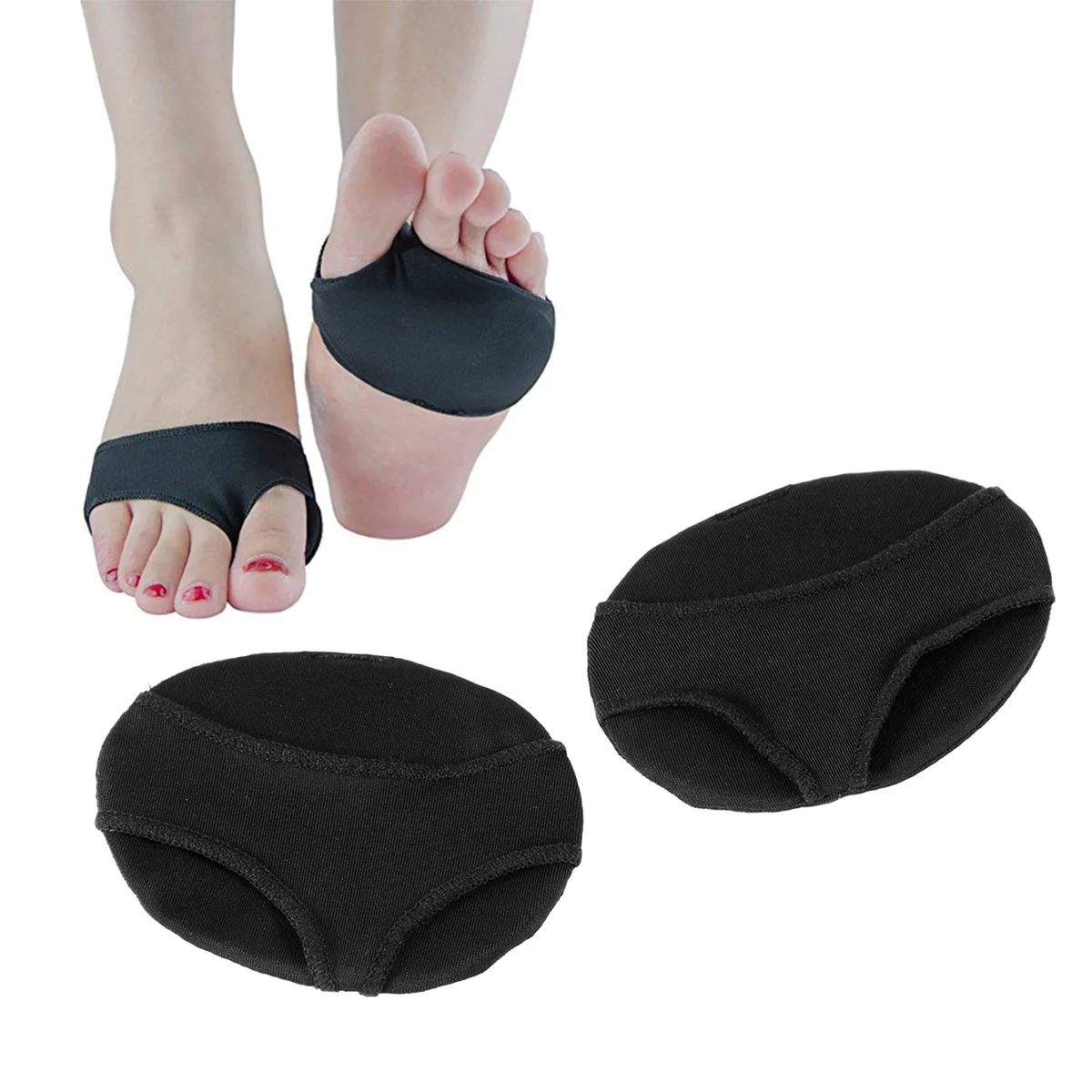 

1Pair Silicone Gel Forefoot Pads Thickened Half Yard Anti-Slip High Heel Shoe Insoles Pain Relief for Bunions Corns Hallux