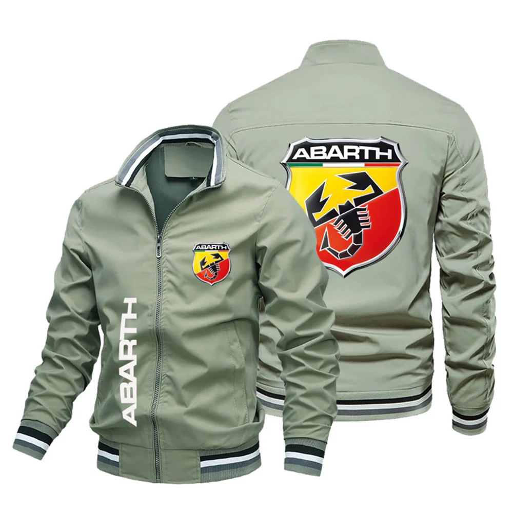 Nouvelle mode Baseball Abarth Car Print Jacket Men Lomatéritive Ladies Oversize Bomber Pilot Thin S-5XL