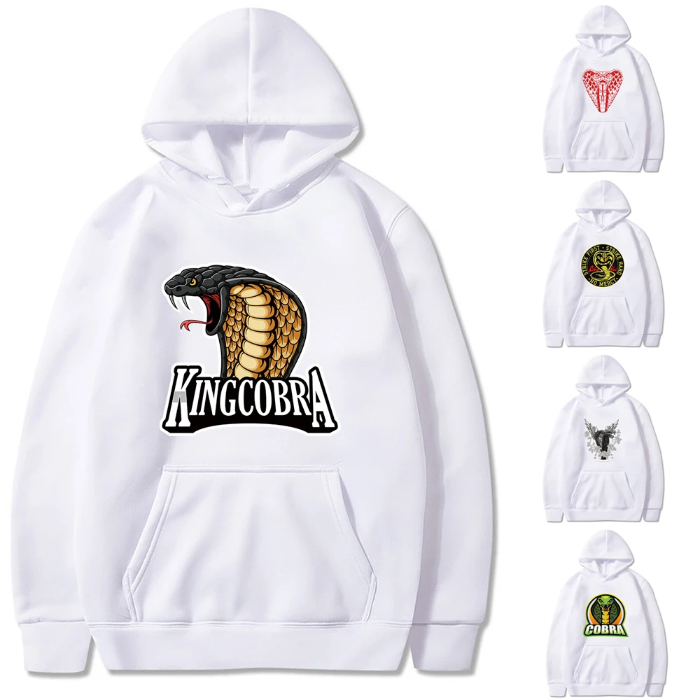 

Hoodies Sweatshirts Fashion Cobra Print Hooded Sweatshirts Men Woman Hip Hop Pullovers Trend Streetwear Long Sleeve Tops Clothes