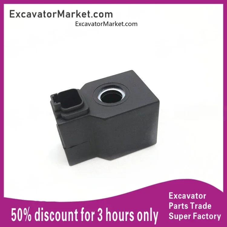 

For HYUNDAI R215-7/225/305-7/9 Solenoid valve coil Safety solenoid valve coil excavator accessories For excavator