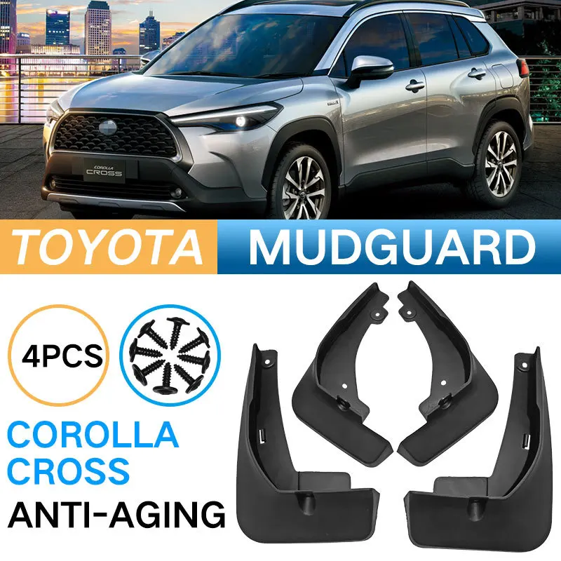 Mud Fenders For Toyota Corolla Cross 2020 2021 Exterior Mudguards Splash guards Mud Guards Tyre Mudguard Mud Flaps Accessories