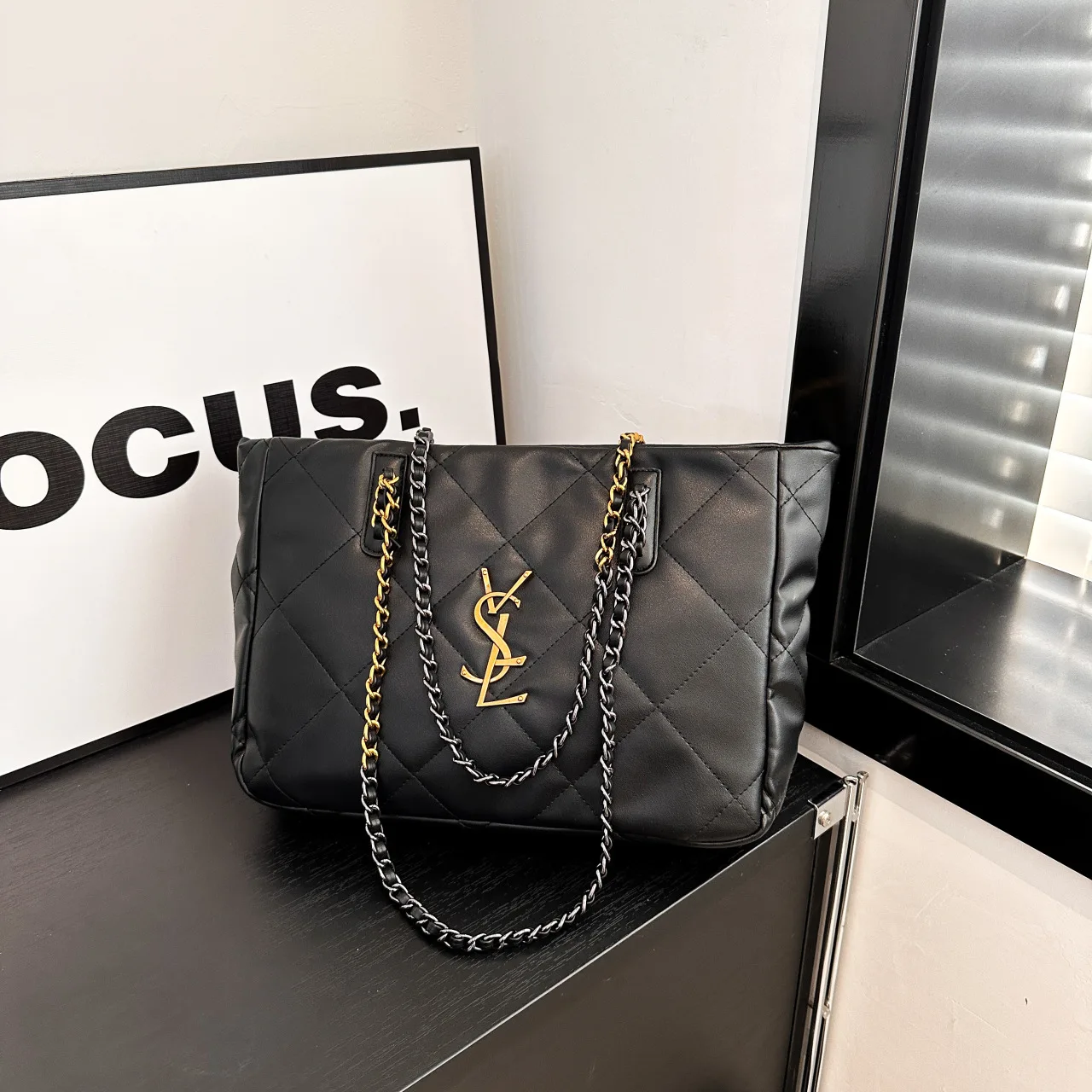 

New Arrival Chain Strap Shoulder Bag - Vintage Quilted Crossbody Bag with Large Capacity, Stylish Underarm Bag for Work & Travel