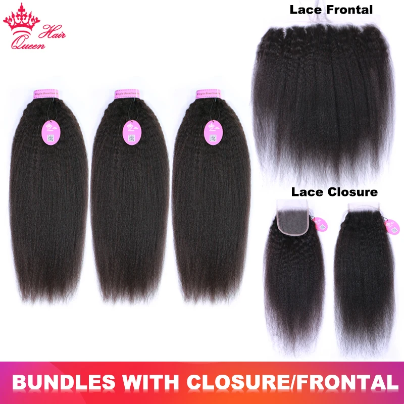 

Kinky Straight Raw Hair Bundles With Lace Frontal Brazilian Virgin Human Raw Hair Yaki Straight Bundle With Lace Closure