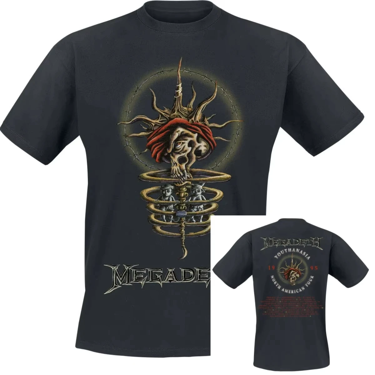 Rust in Peace Vic Rattlehead Hangar 18 Megadeth Band T-Shirt Cotton Graphic Tee Men Women Summer Streetwear