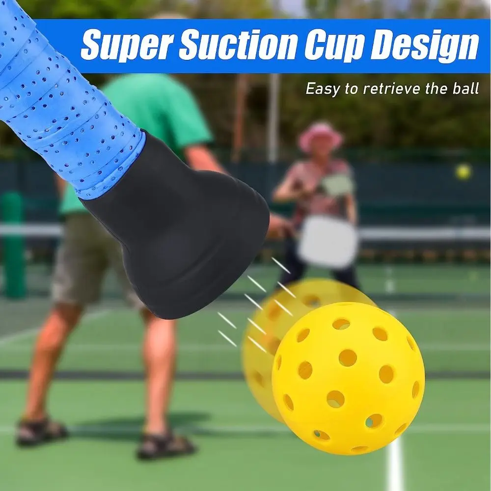 2 PCS Silicone Pickleball Ball Retriever Without Bending Over Upper Suction Cup Upper Pickball Grabber Universal Ball Accessory