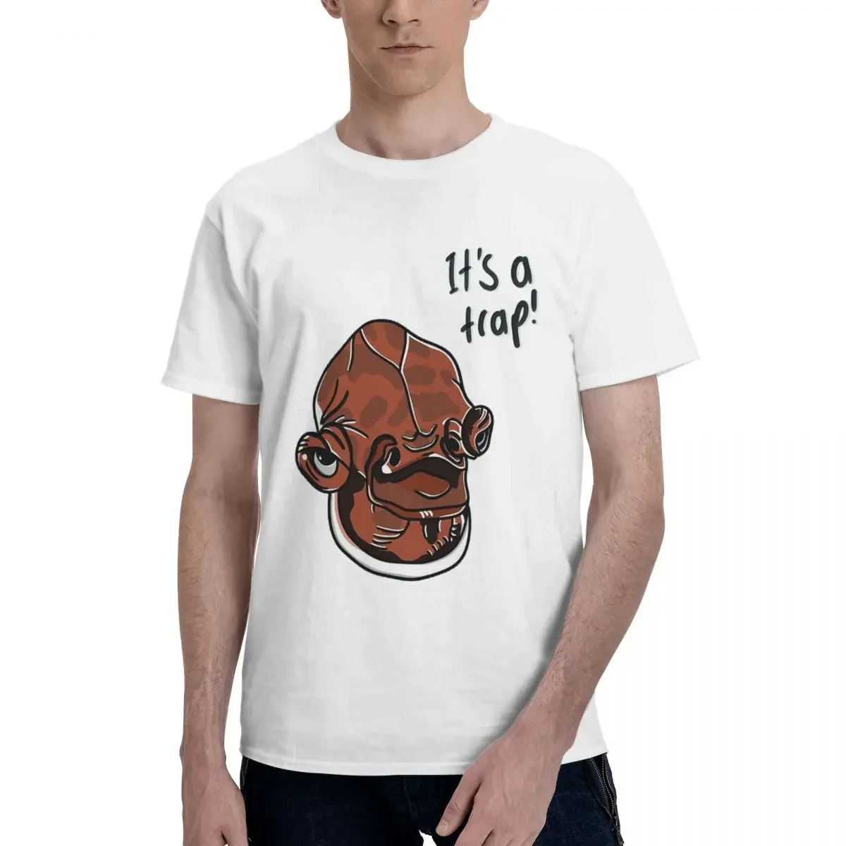 Admiral Ackbar 100% Cotton T-shirt Men's Oversized T Shirts Men Round Neck Short Sleeve S-6XL