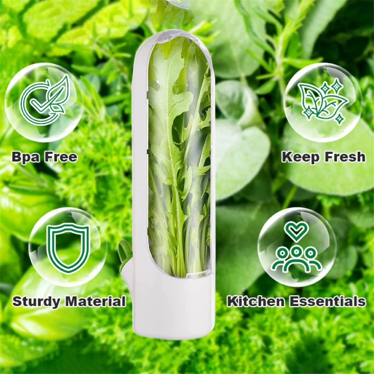 3PCS Herb Saver for Refrigerator Herb Freshs Keeper for Refrigerator,Herb Storage for Cilantro,Parsley, Asparagus