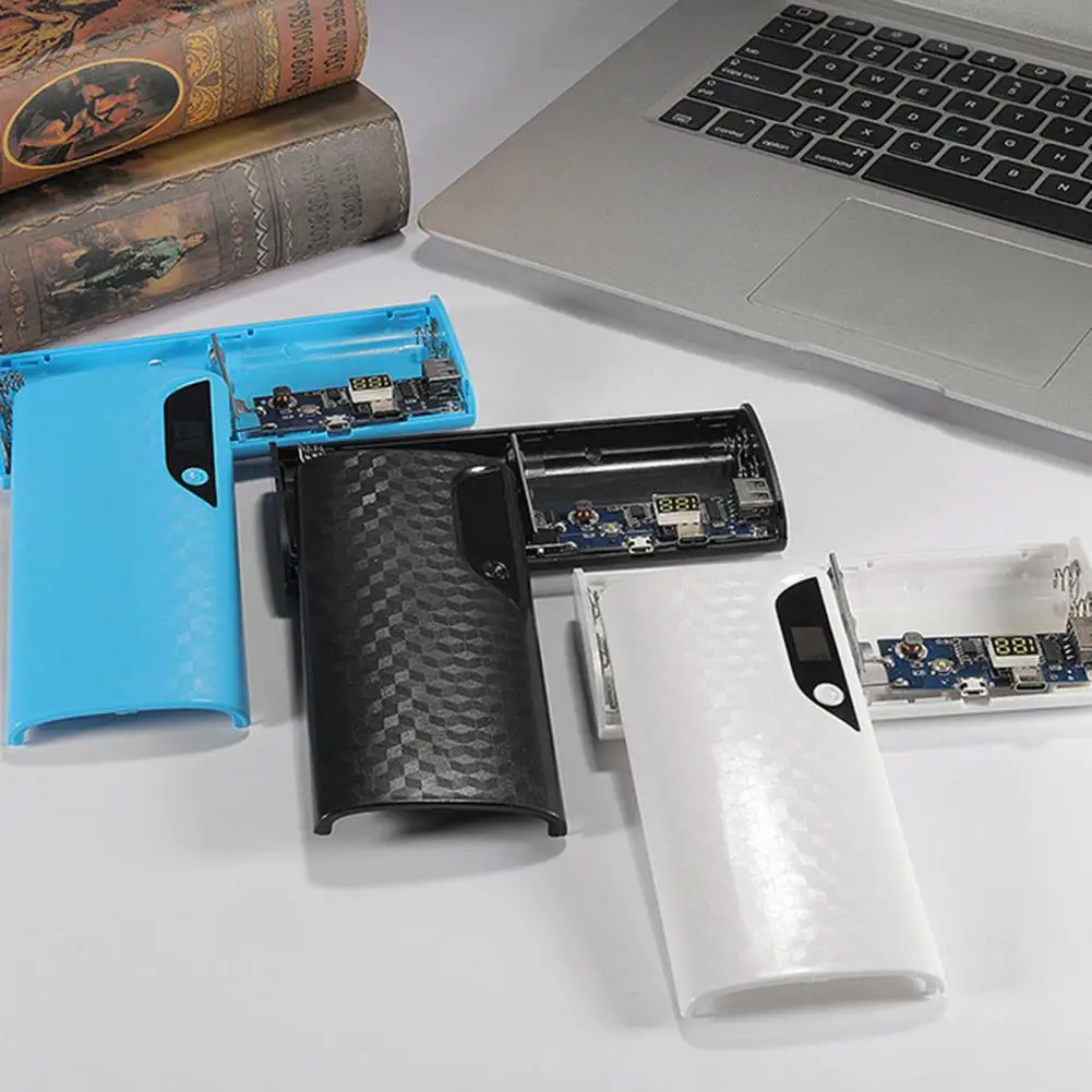 Prático longa vida útil 5 seções 18650 telefone banco de potência escudo sem soldagem destacável caixa de banco de potência fonte de casa