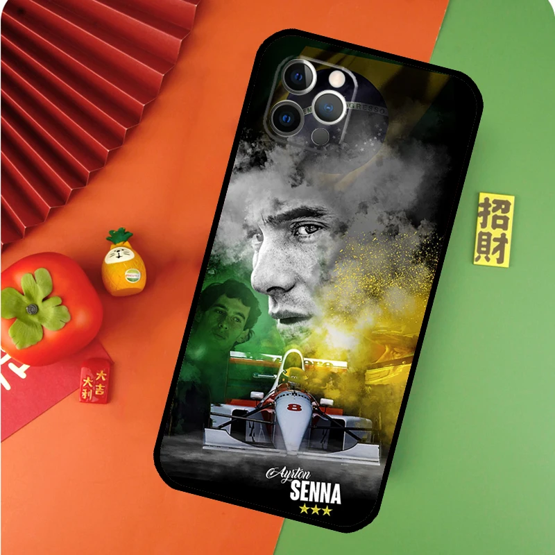 Ayrton Senna F1 custodia per telefono per iPhone 14 11 12 13 Pro X XR XS Max 6 6S 7 8 Plus SE 2020 Cover posteriore