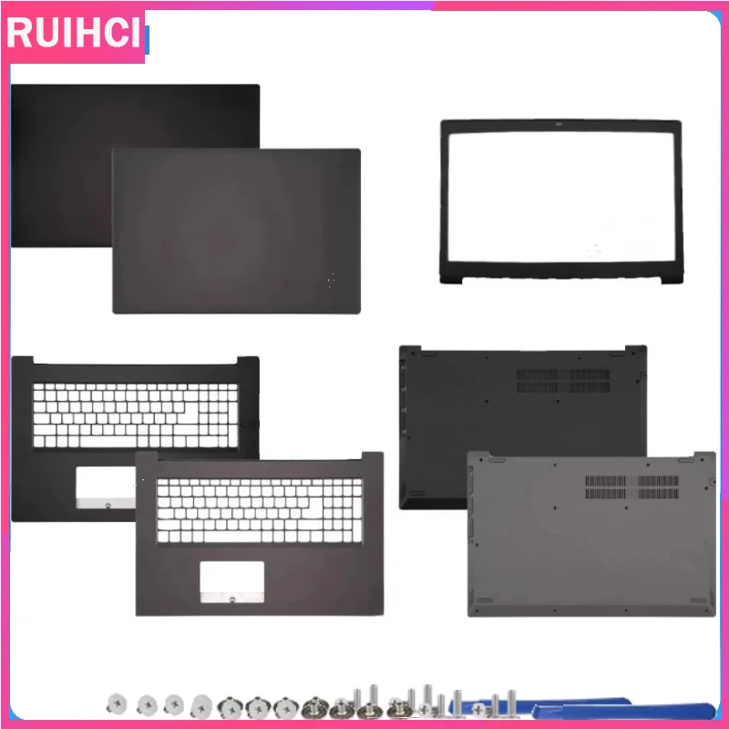 Para Ideapad L340-17 L340-17IWL L340-17API nueva cubierta inferior portátil LCD contraportada bisel frontal reposamanos superior gris negro