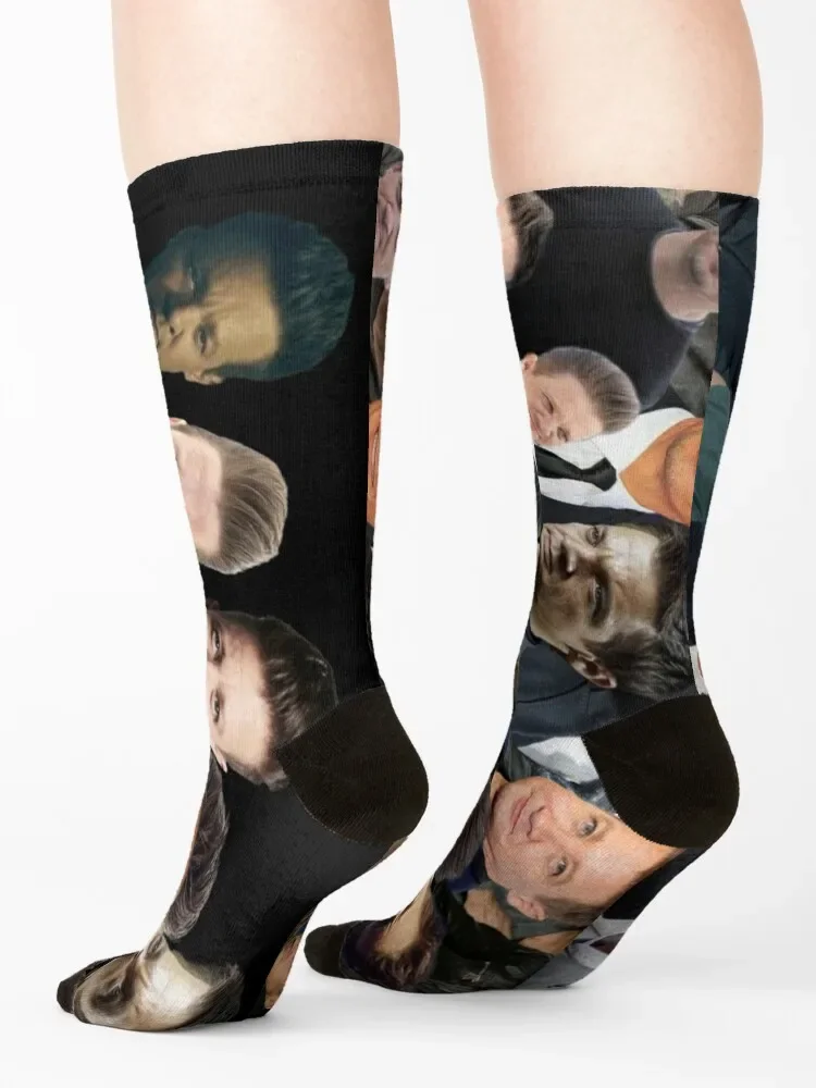 Calcetines antideslizantes para hombre y mujer, medias cálidas de invierno para tenis, fútbol, collage de fotos de Freddy renner