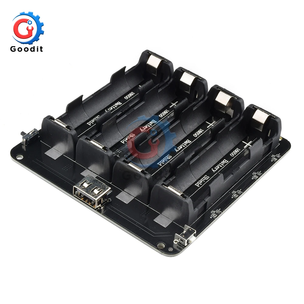 Escudo de Bateria de Lítio Módulo v9 Mobile Power Expansion Board 5v 3a 3v 1a Micro Usb Tipo-c para Arduino Esp32 Esp8266 4×18650