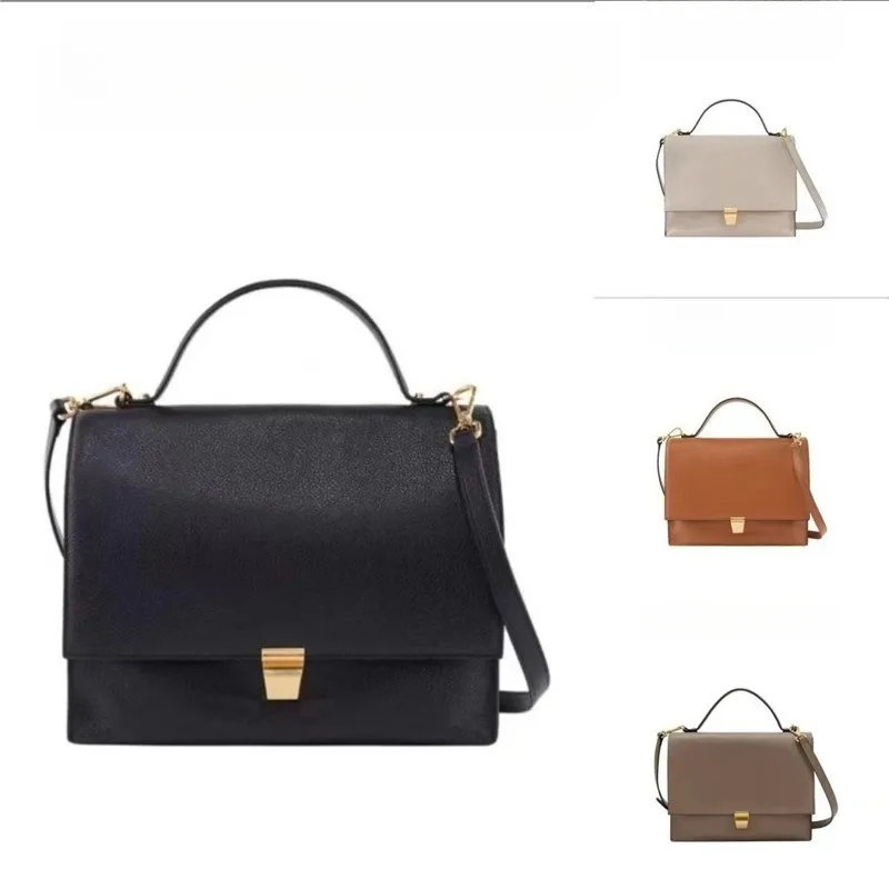 

New leather fashionable simple commuting doctor bag crossbody bag for women