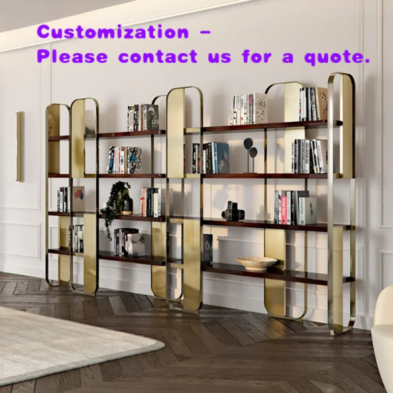 

custom.Factory Custom Bookshelf Floor Shelf Living Room Partition Stainless Steel Bookcase Display Shelf
